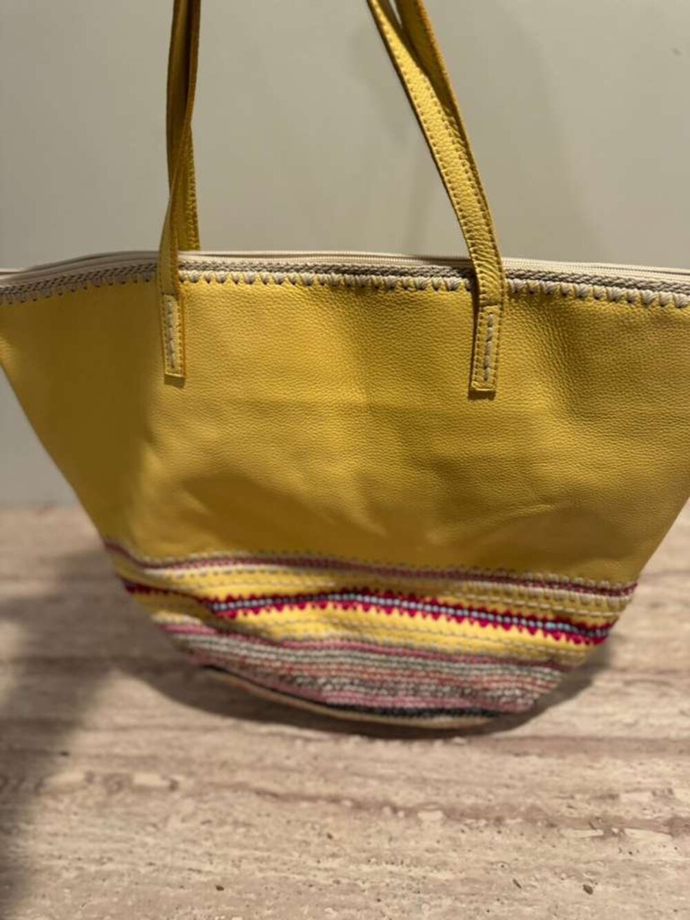 The Sak Faye Tote Bag in Leather, Double Shoulder Straps